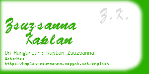 zsuzsanna kaplan business card